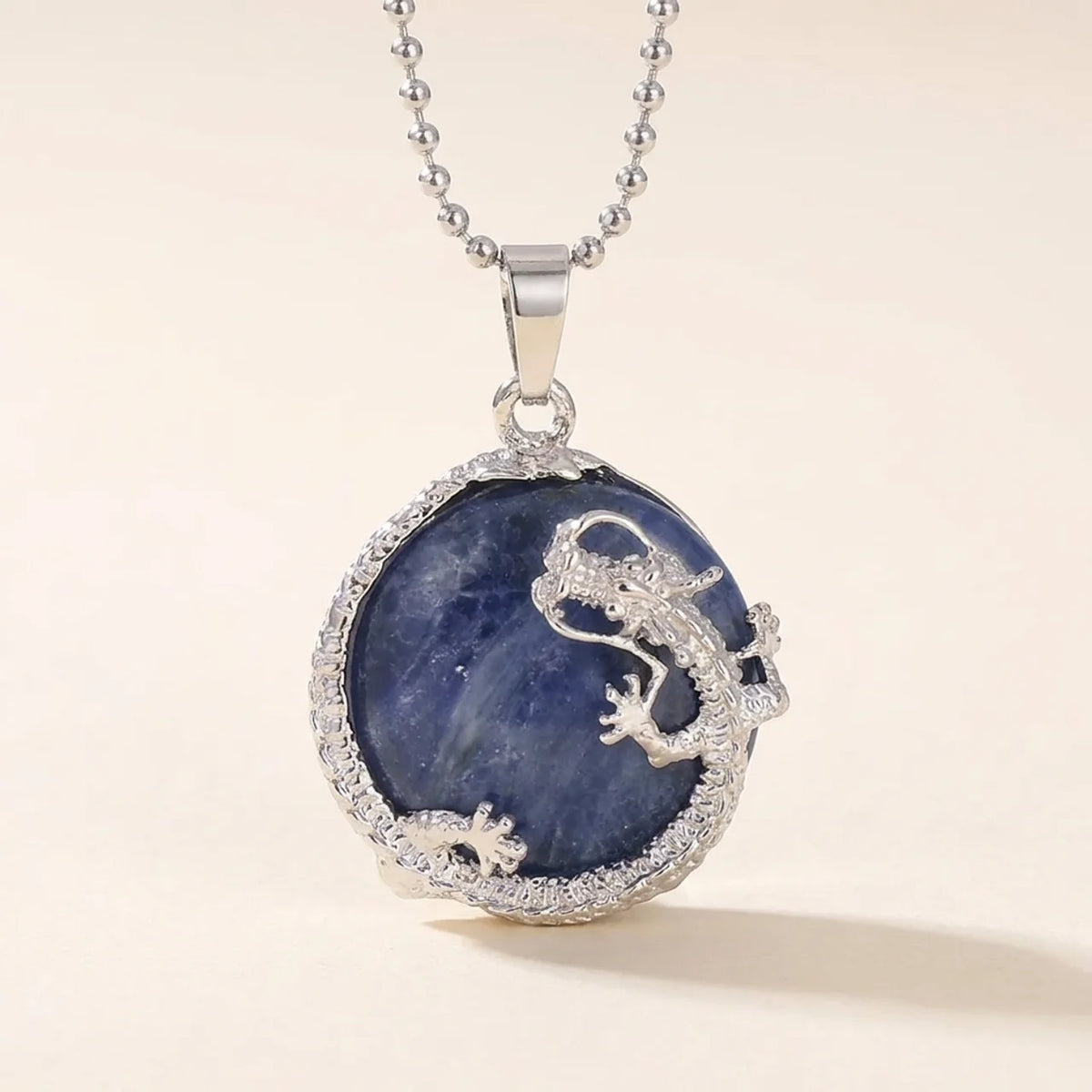 Dragon Quartz Crystal Pendant Necklace