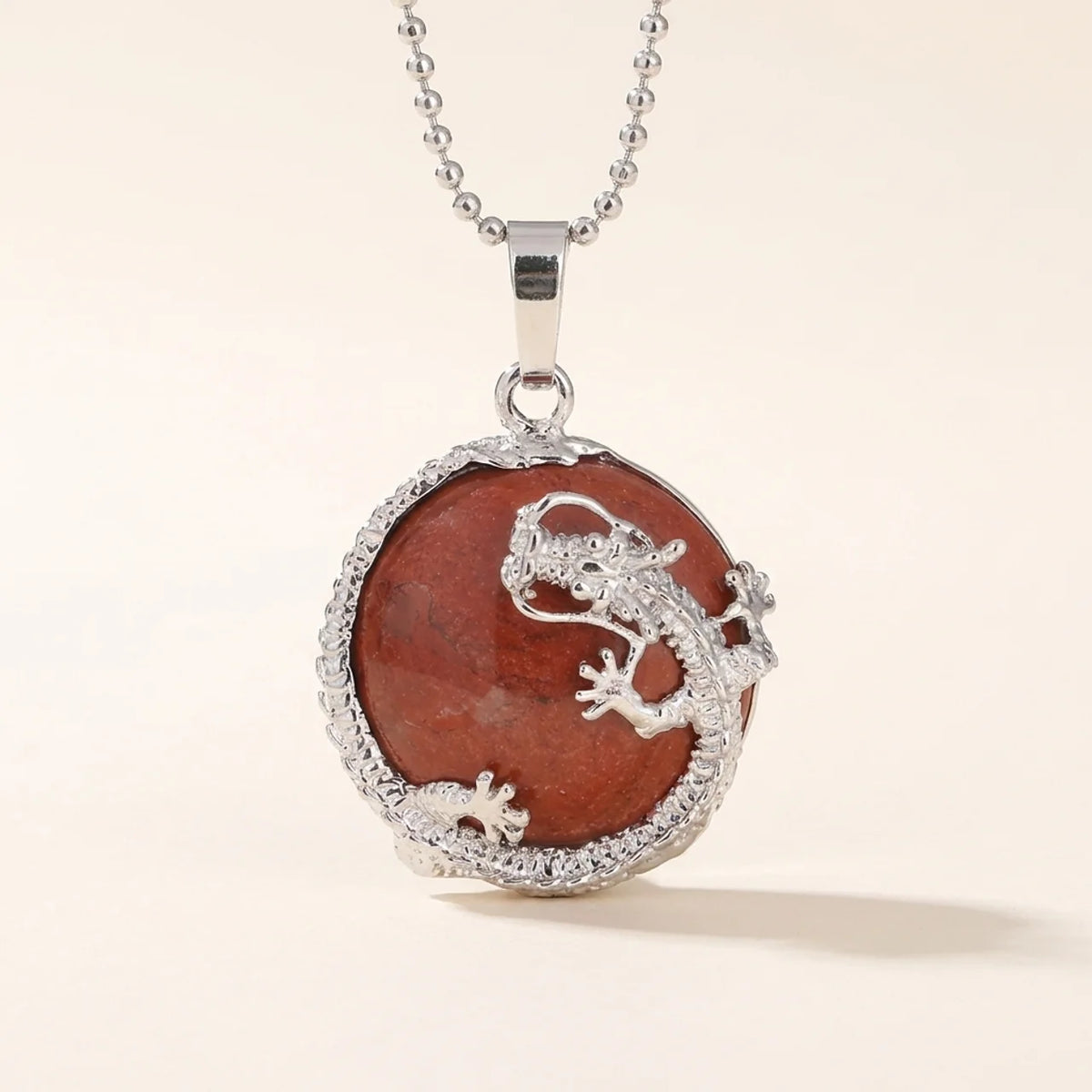 Dragon Quartz Crystal Pendant Necklace