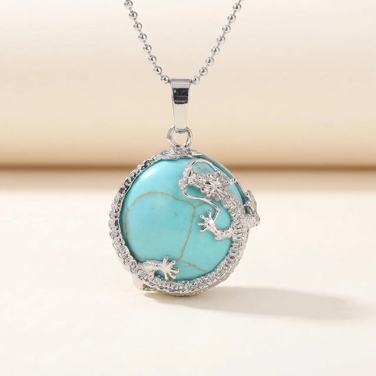 Dragon Quartz Crystal Pendant Necklace