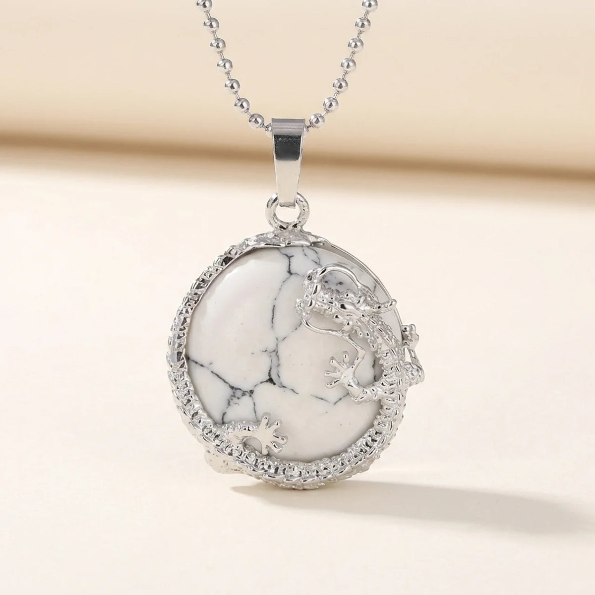 Dragon Quartz Crystal Pendant Necklace
