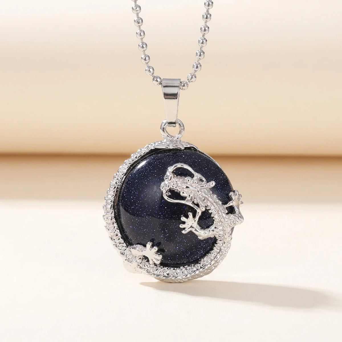 Dragon Quartz Crystal Pendant Necklace