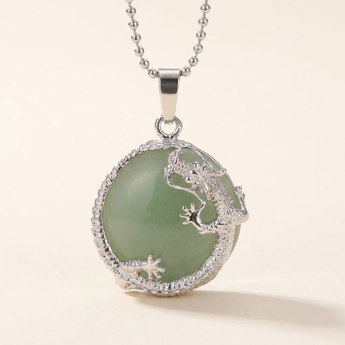 Dragon Quartz Crystal Pendant Necklace