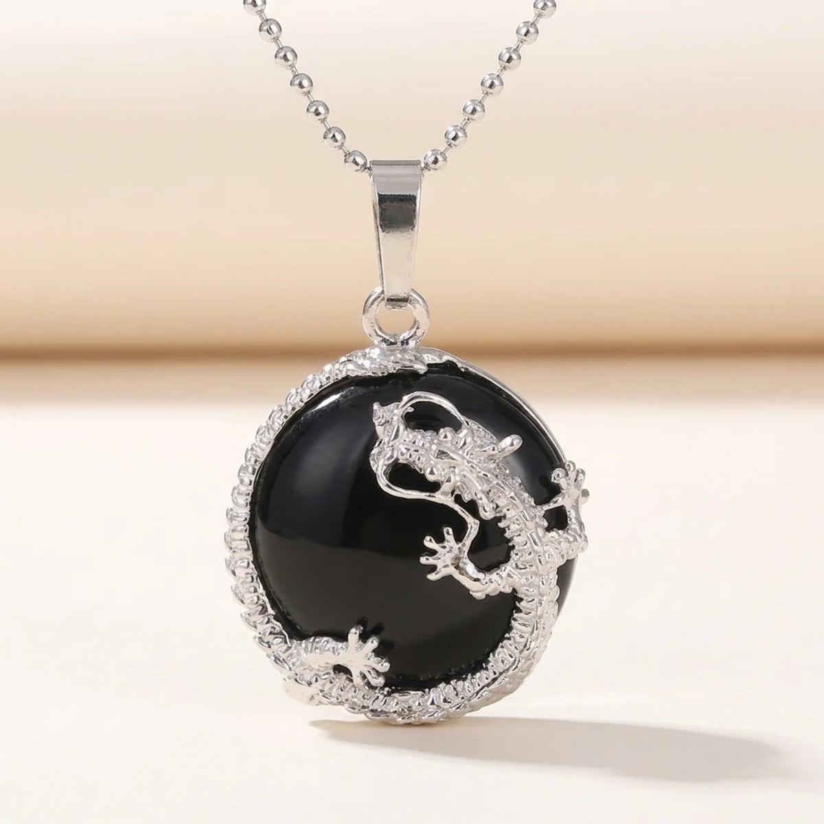 Dragon Quartz Crystal Pendant Necklace