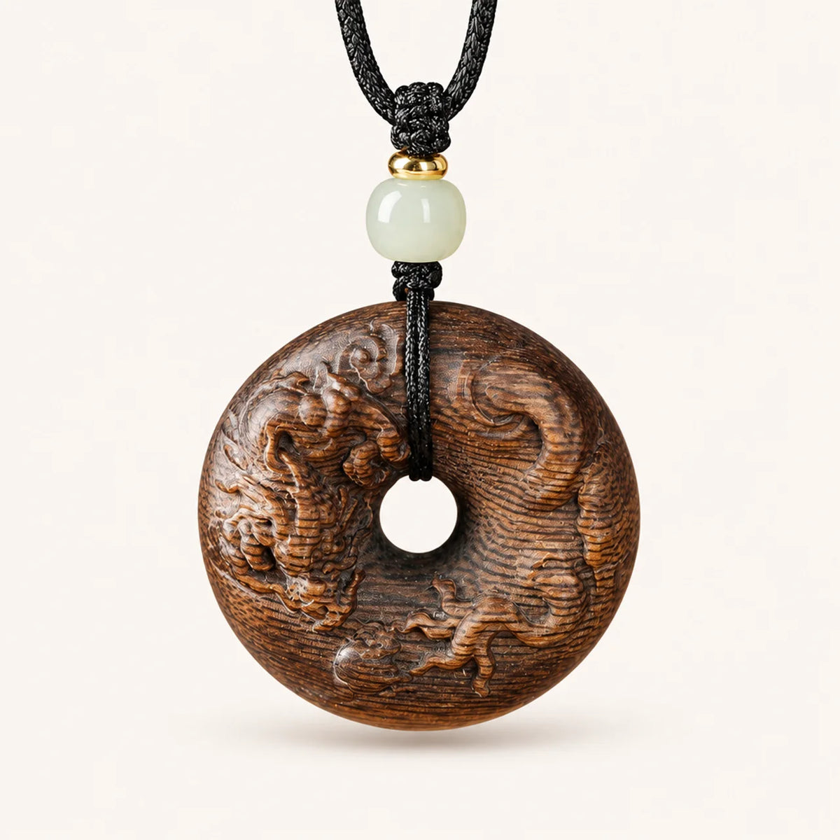 Vietnamese Agarwood Peace Buckle Pendant