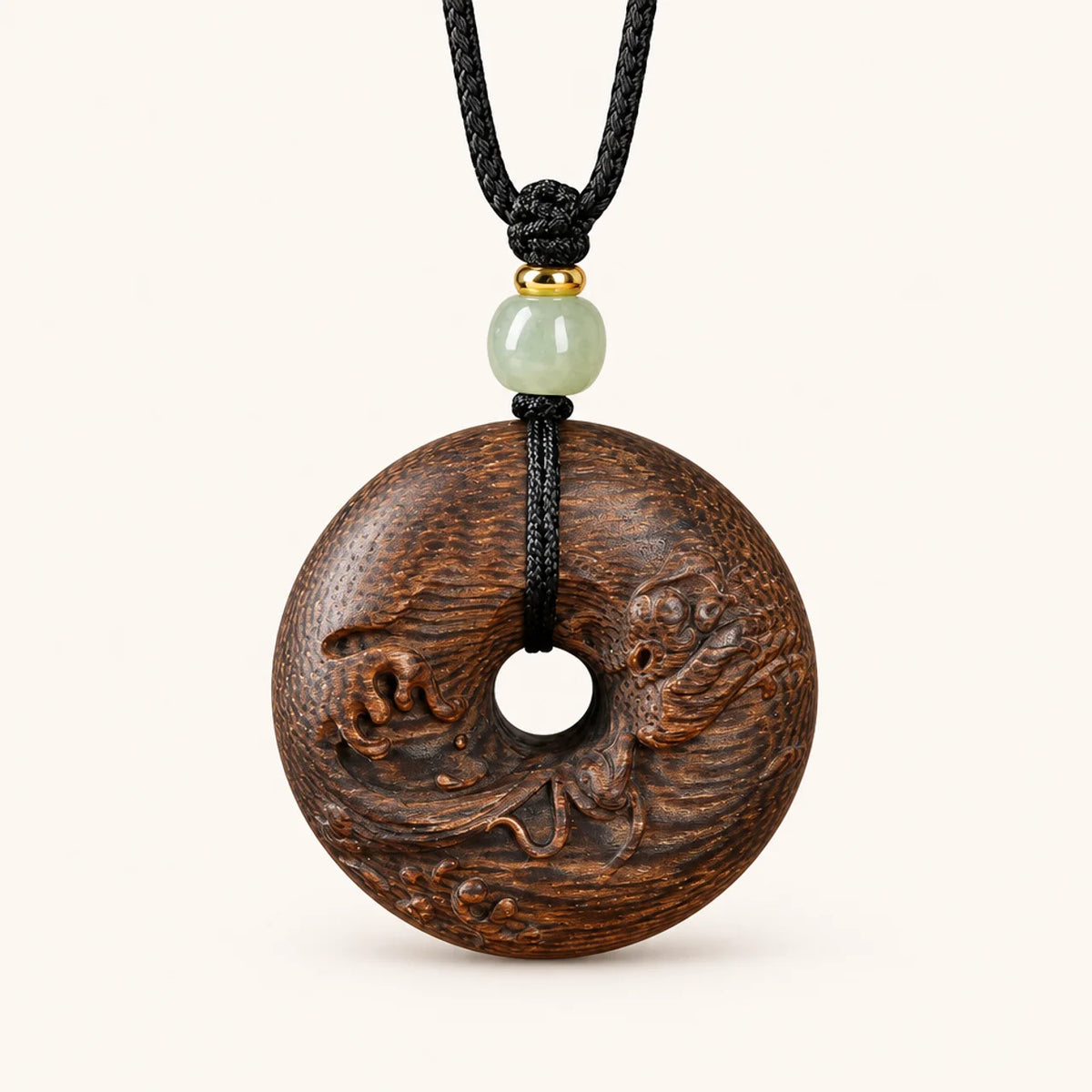 Vietnamese Agarwood Peace Buckle Pendant
