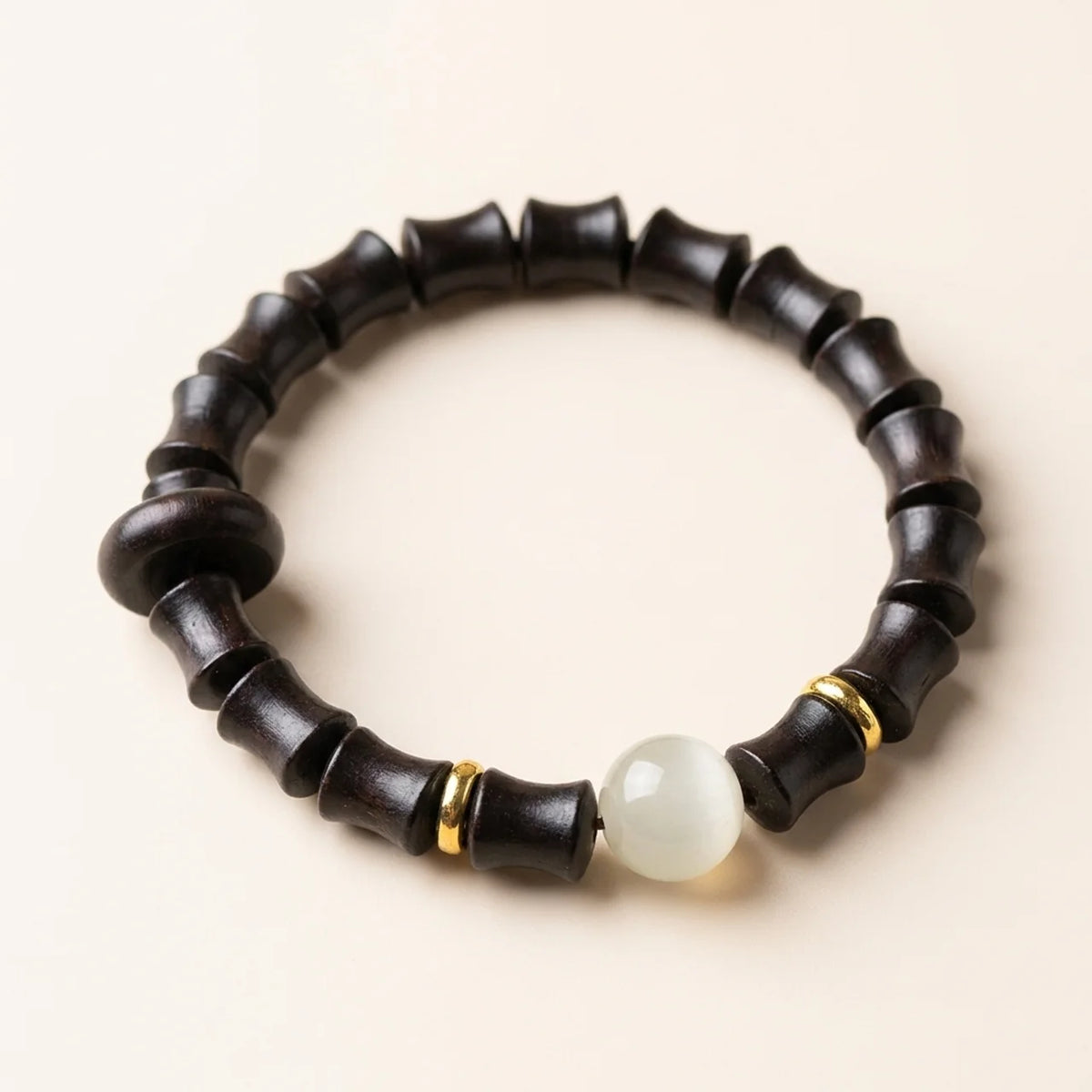 Ebony Green Sandalwood Bamboo Peace Bracelet