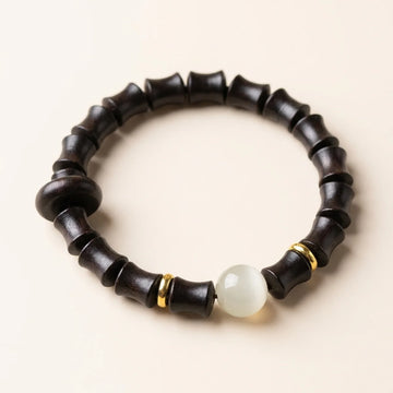 Ebony Green Sandalwood Bamboo Peace Bracelet