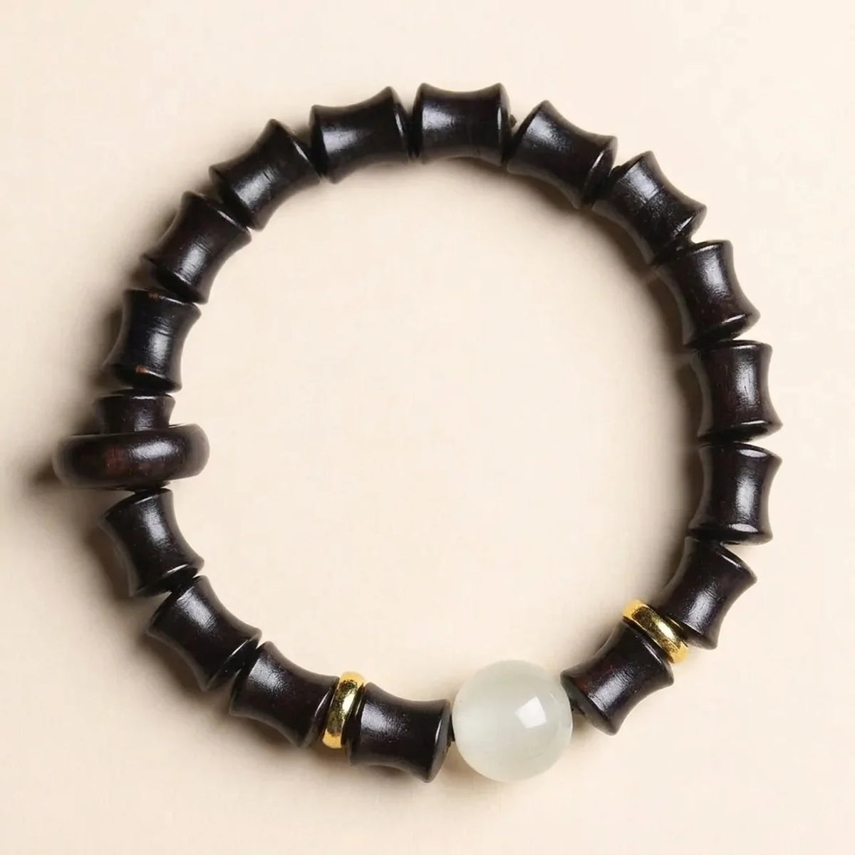 Ebony Green Sandalwood Bamboo Peace Bracelet