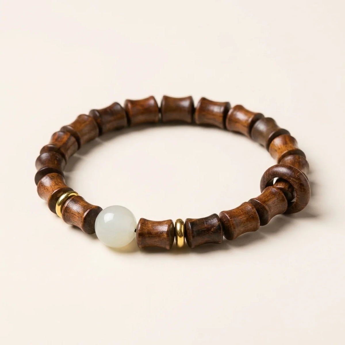 Ebony Green Sandalwood Bamboo Peace Bracelet
