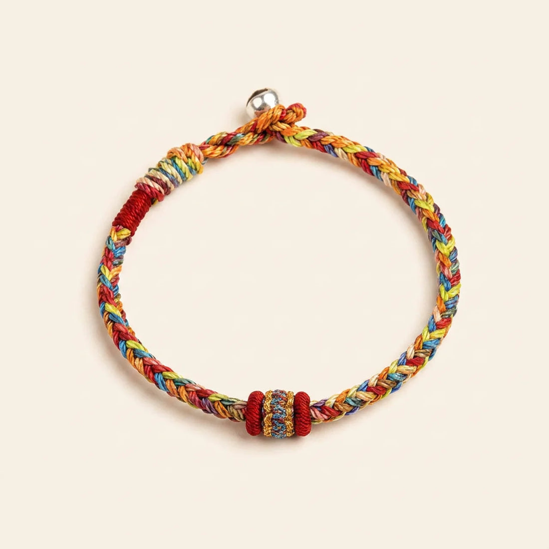 Five Color Cord Lucky Knot Bracelet