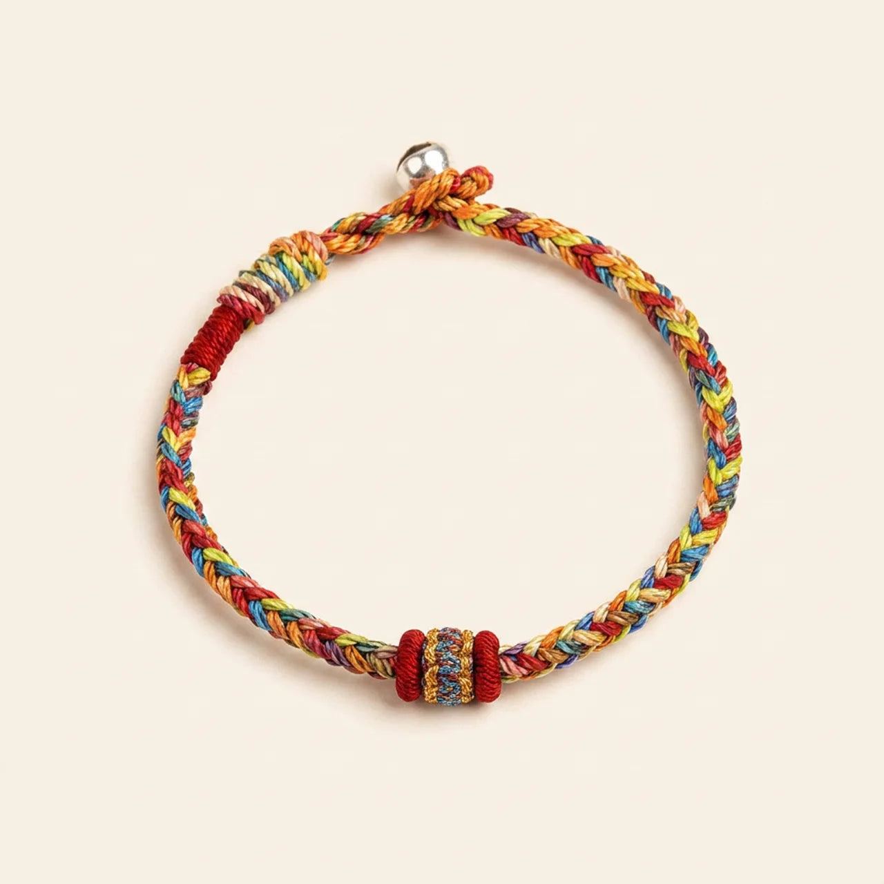 Five Color Cord Lucky Knot Bracelet