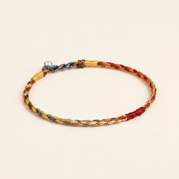 Five Color String Lucky Knot Bracelet