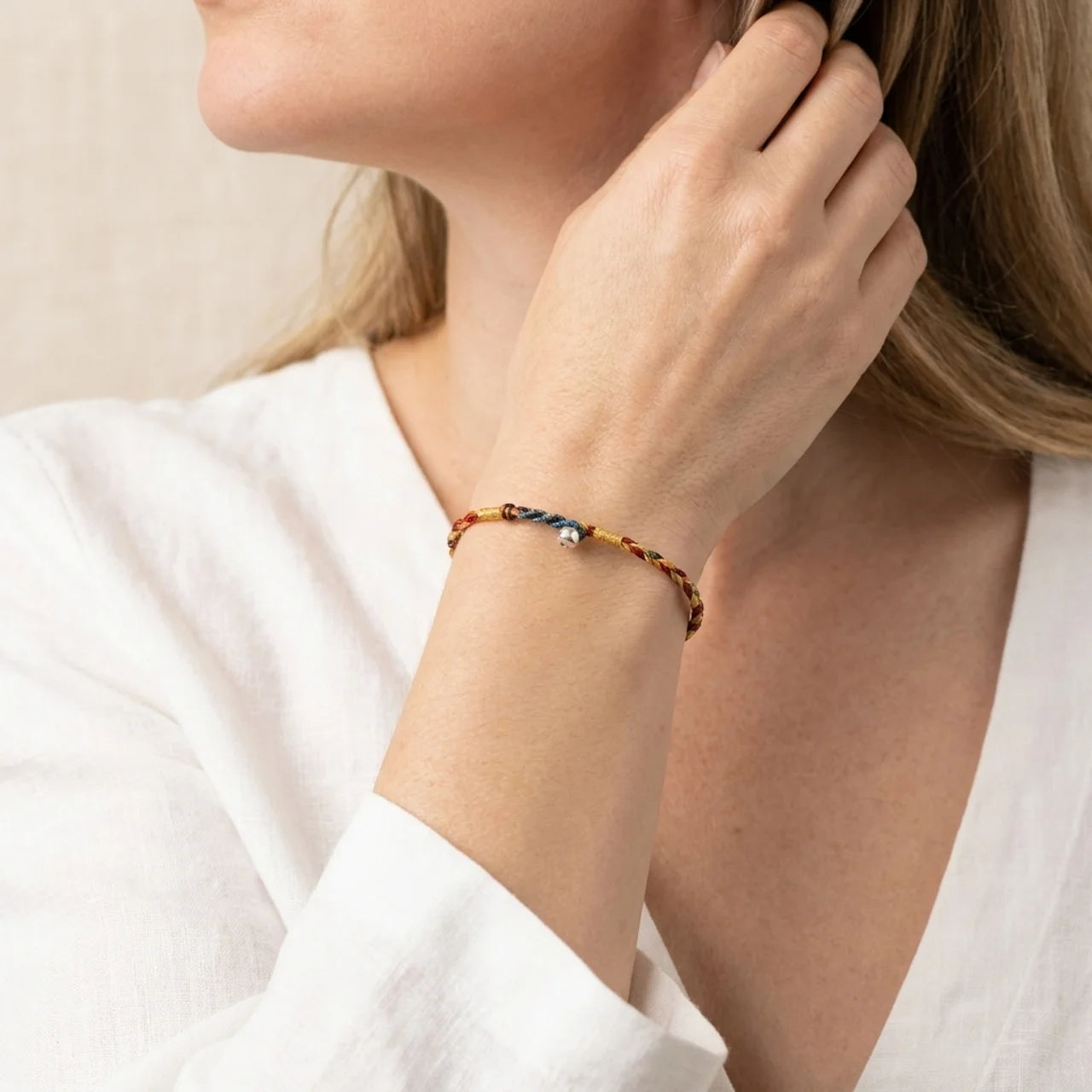 Five Color String Lucky Knot Bracelet