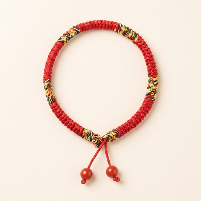 Five Color Vajra Knot Cord Bracelet