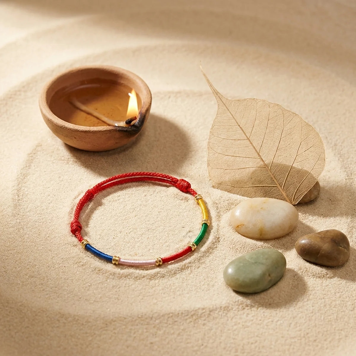Five Elements Red String Wealth Bracelet
