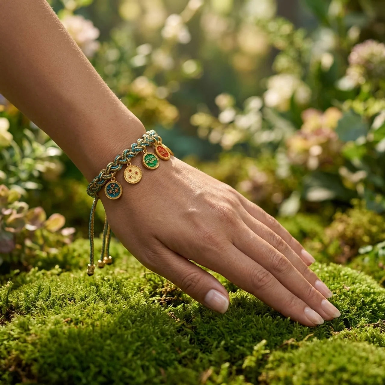 Five God of Wealth Braided String Bracelet
