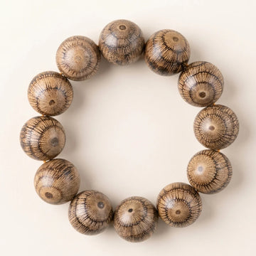 Gnetum Wood Bead Protection Bracelet