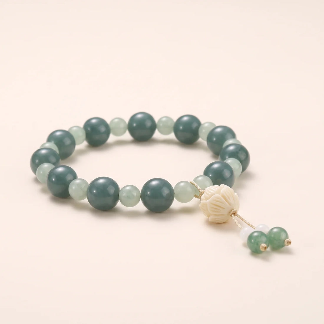 Grüner Aventurin Lotus Armband 