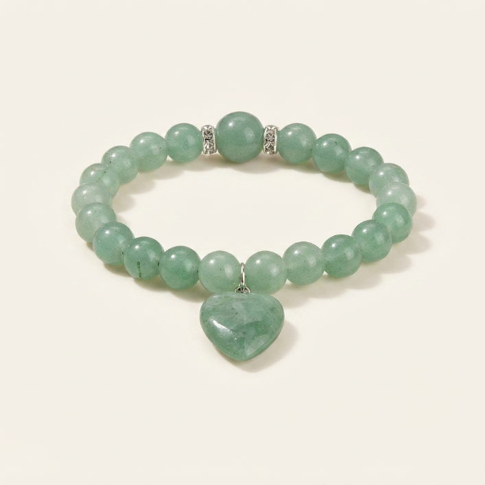 Green Aventurine Love Heart Balance Bracelet