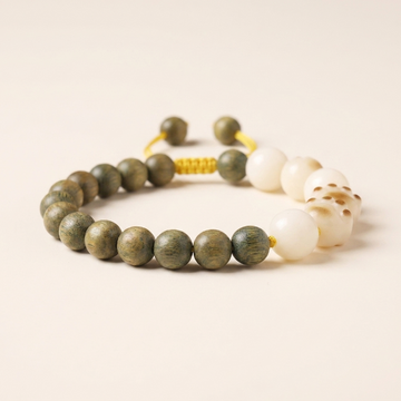 Green Sandalwood Bodhi Cat Paw Bracelet