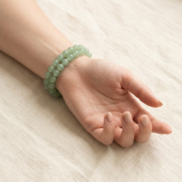 Green Aventurine Bead Necklace Bracelet