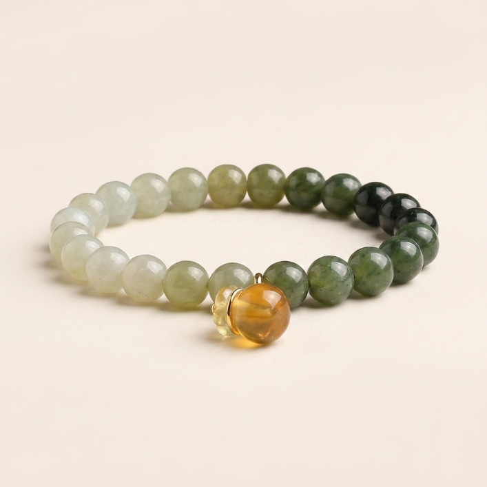 Green Hetian Jade Money Bag Bracelet