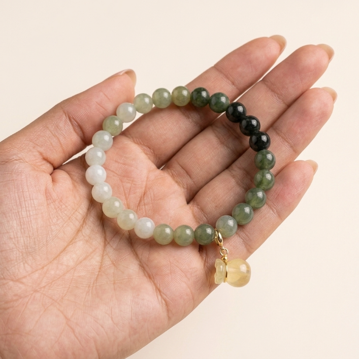 Green Hetian Jade Money Bag Bracelet