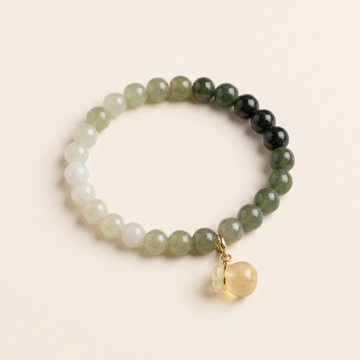 Green Hetian Jade Money Bag Bracelet