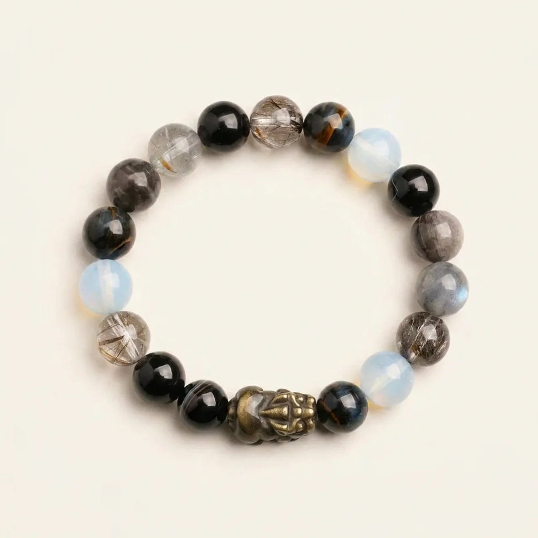 Green Moss Agate Strawberry Quartz Bracelet