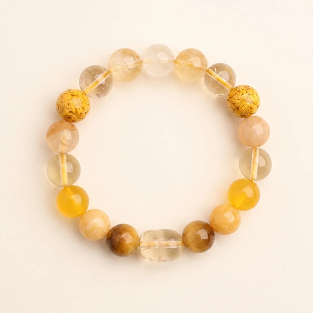 Green Moss Agate Strawberry Quartz Bracelet