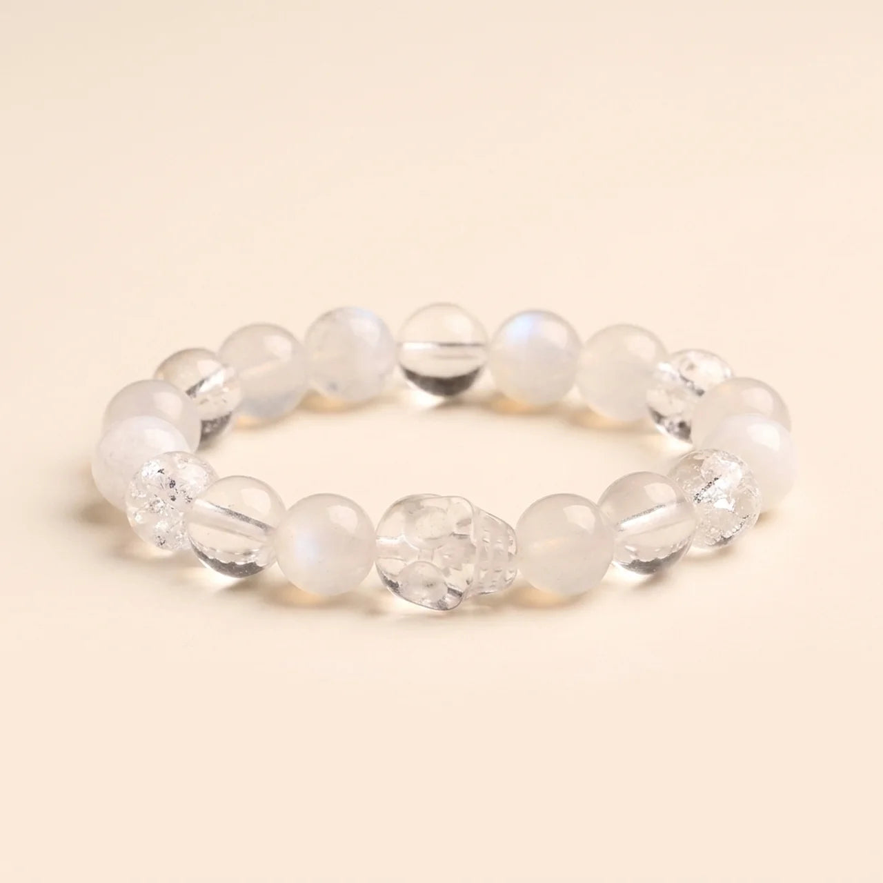 Green Moss Agate Strawberry Quartz Bracelet