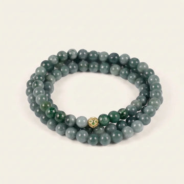 Guatemalan Green Jade Beaded Necklace Bracelet
