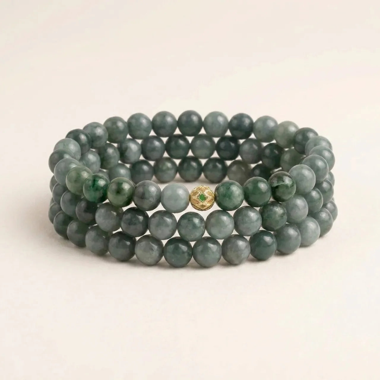 Guatemalan Green Jade Beaded Necklace Bracelet