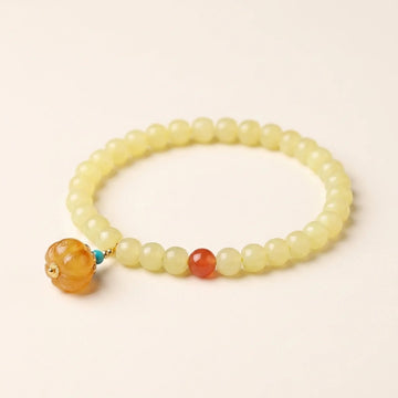 Hetian Jade Pumpkin Agate Bracelet