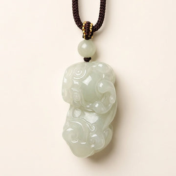 Hetian Jade Pixiu Wealth Pendant Necklace