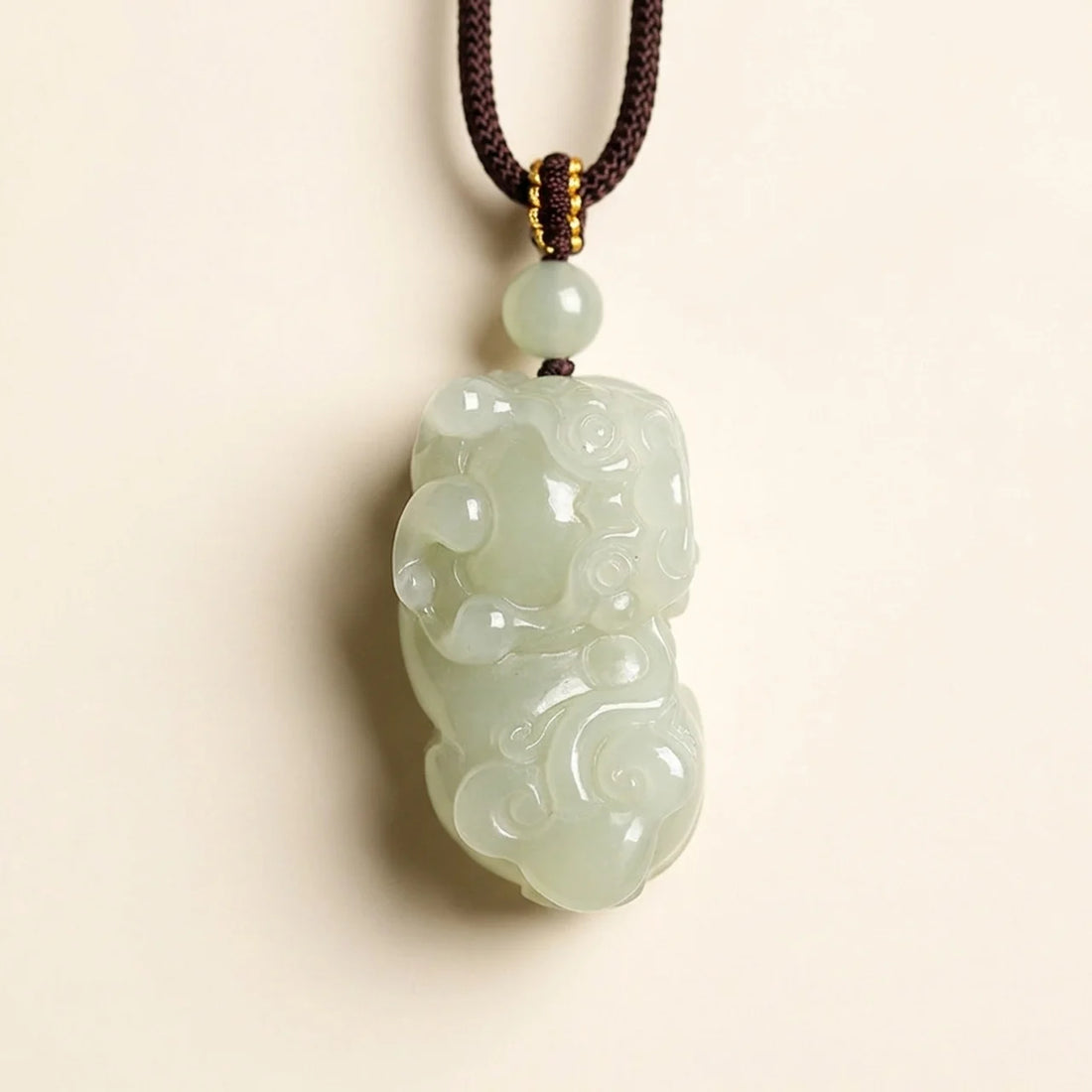 Hetian Jade Pixiu Wealth Pendant Necklace