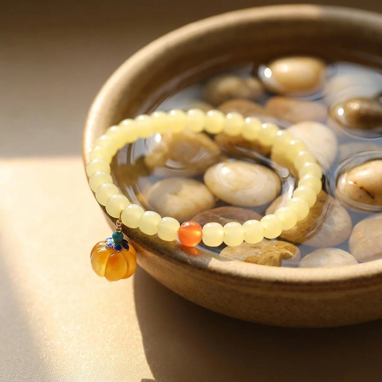 Hetian Jade Pumpkin Agate Bracelet