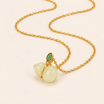 Hotan Jade Gourd Pendant Necklace