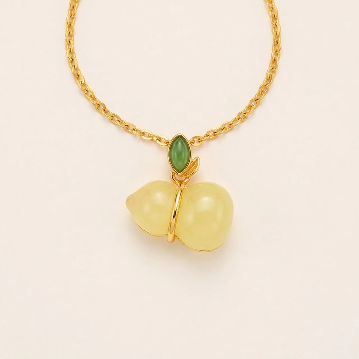Hotan Jade Gourd Pendant Necklace