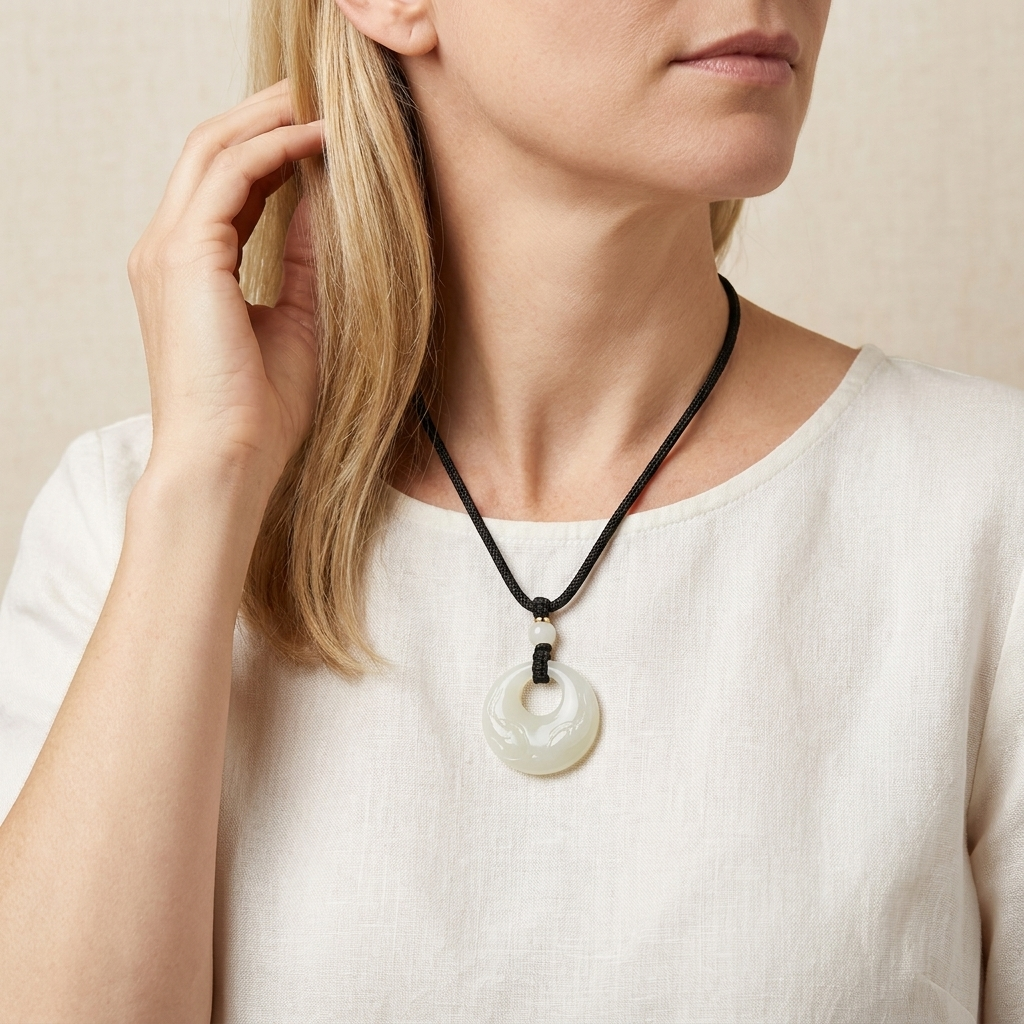 Hotan Jade Double Fish Pendant Necklace