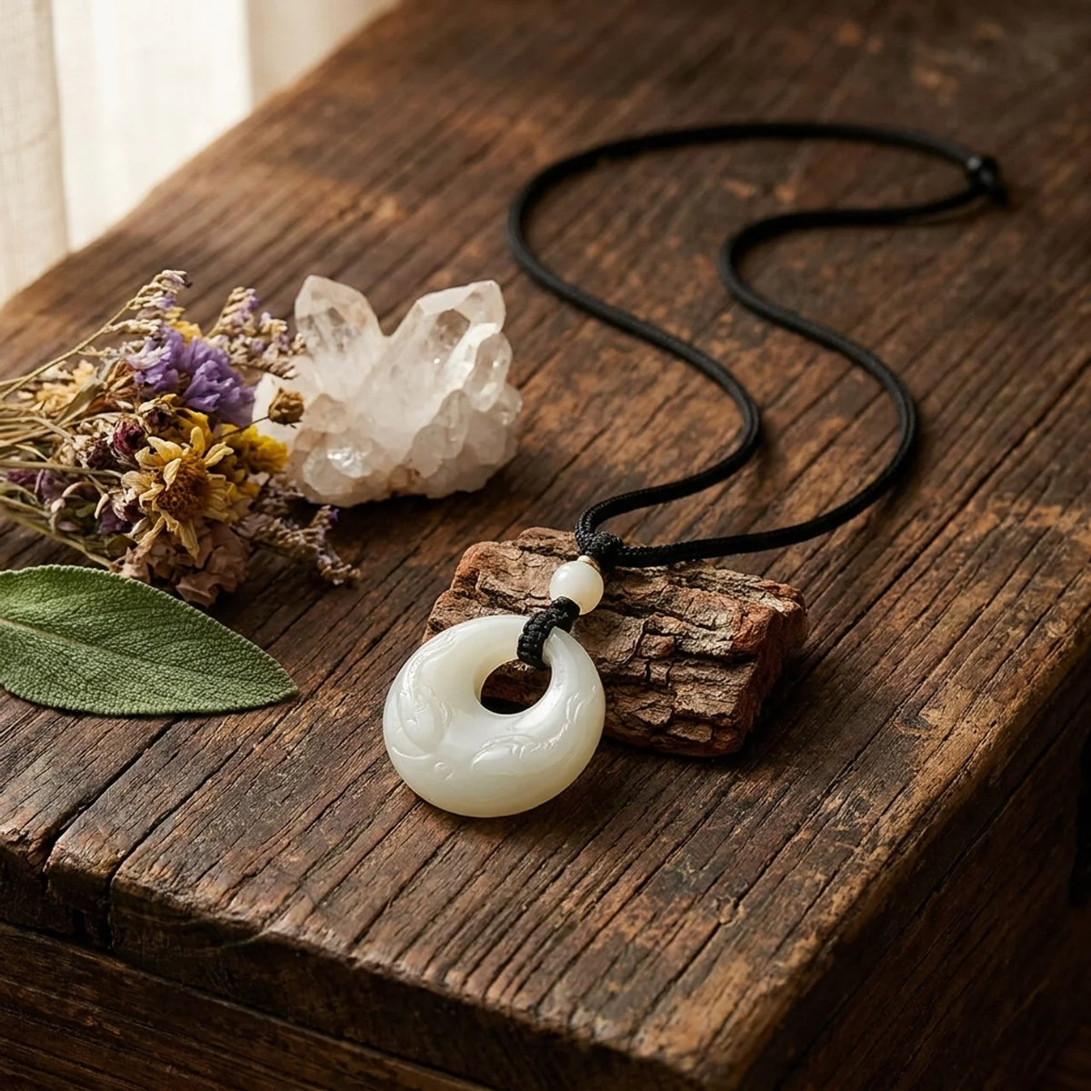 Hotan Jade Double Fish Pendant Necklace