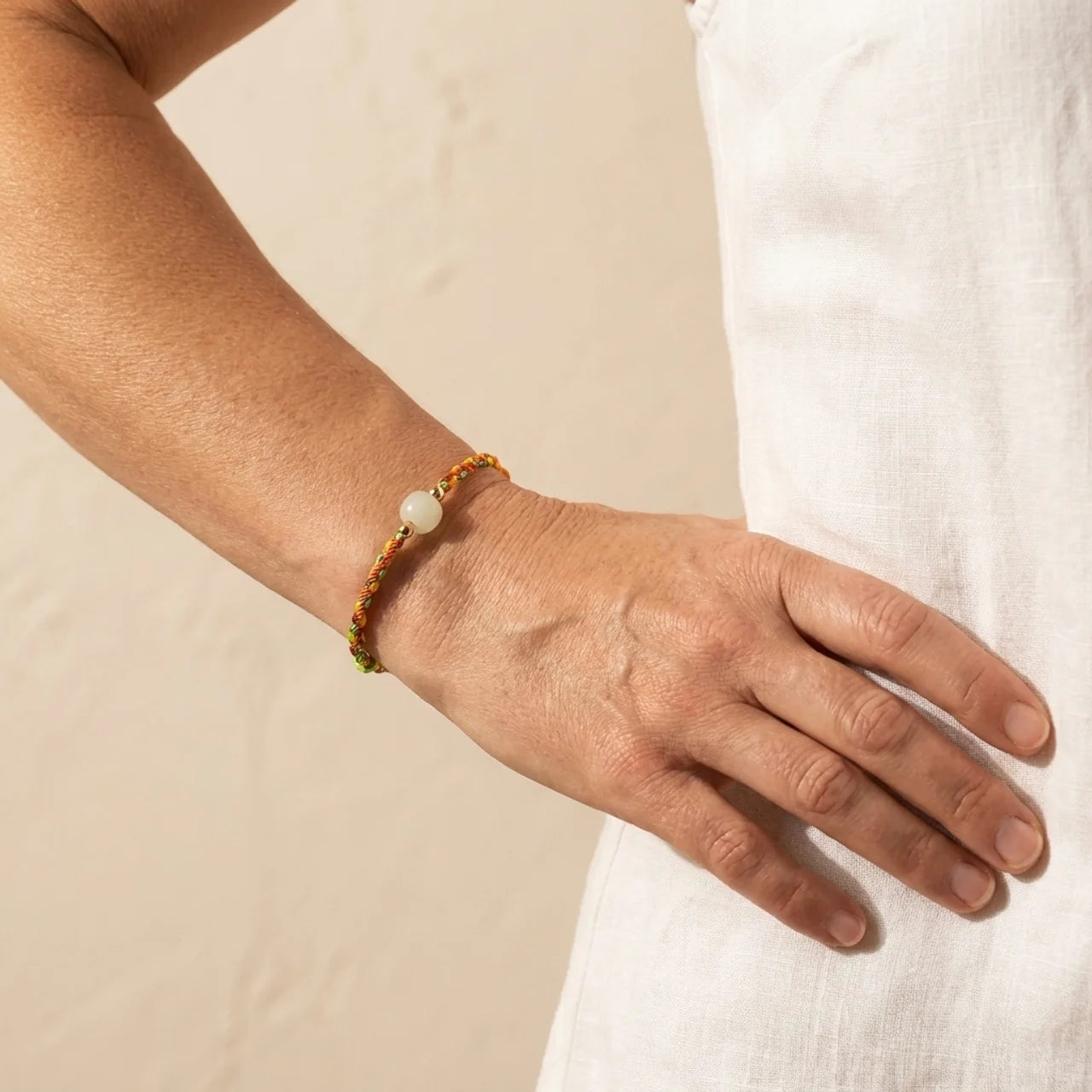 Jade Bead Rope Luck Bracelet