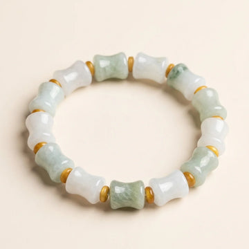 Jade Coconut Shell Bamboo Pattern Bracelet