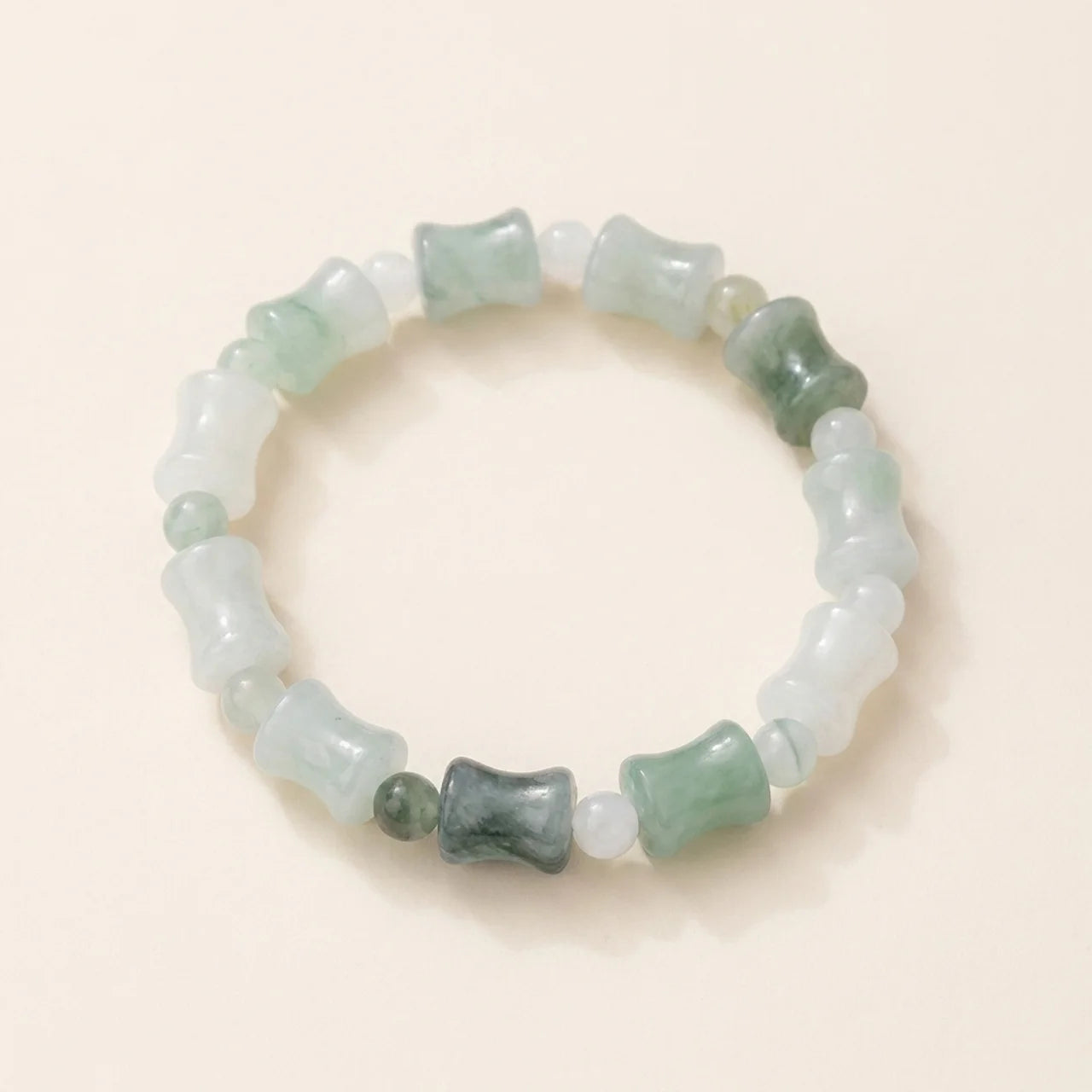 Jade Coconut Shell Bamboo Pattern Bracelet