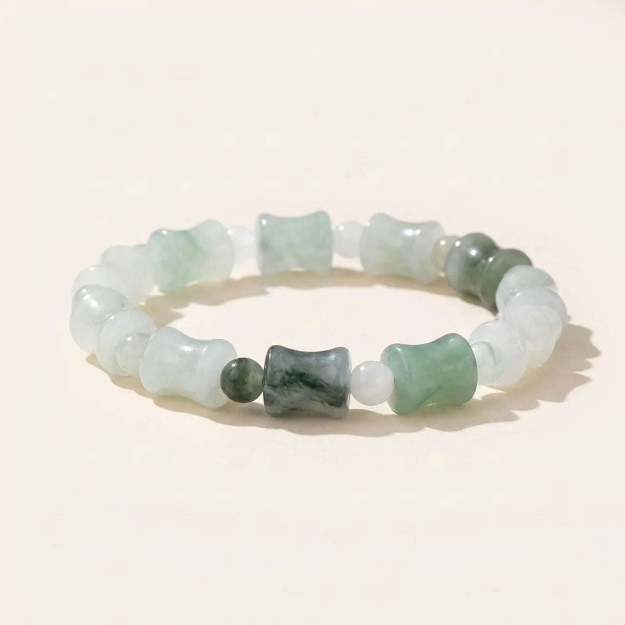Jade Coconut Shell Bamboo Pattern Bracelet