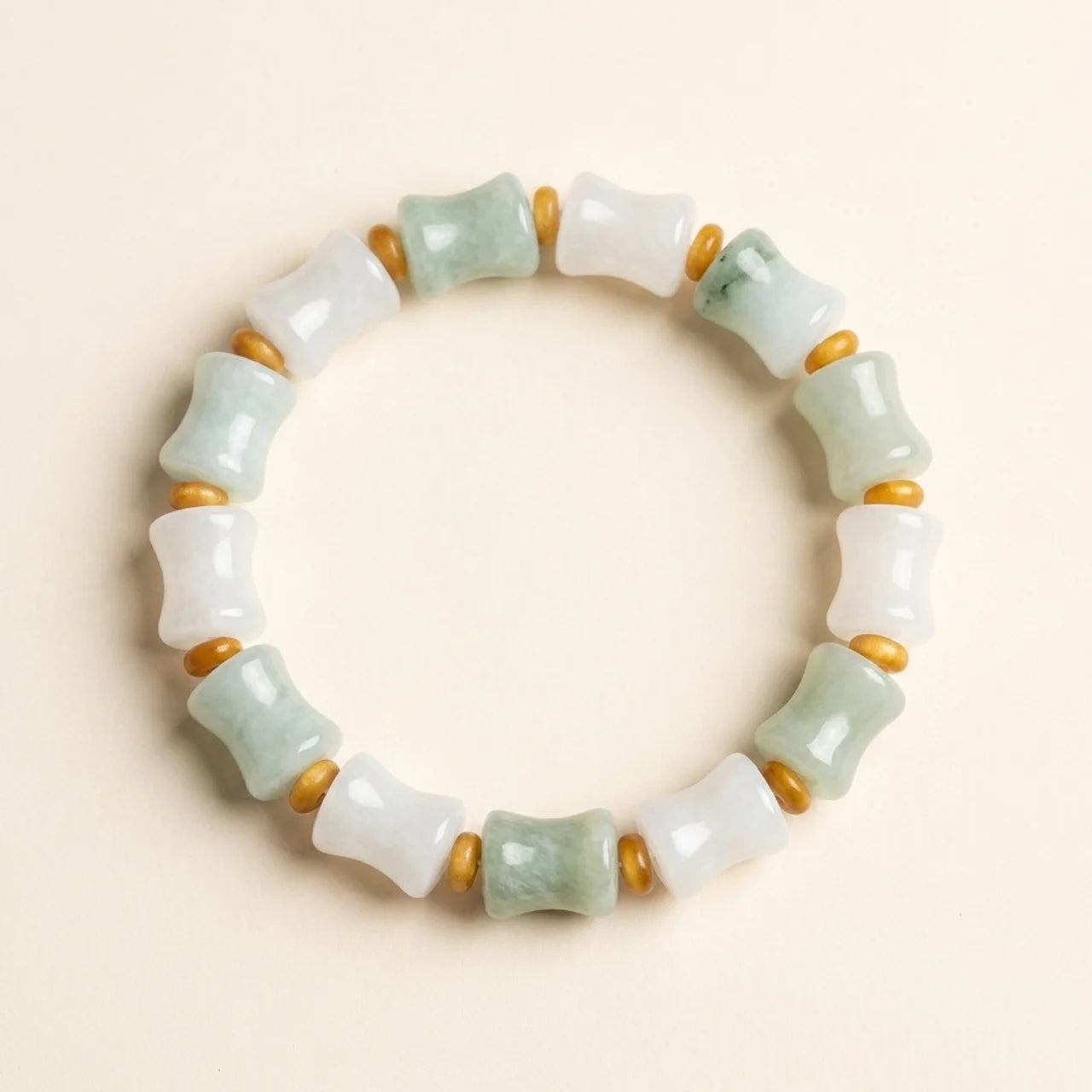 Jade Coconut Shell Bamboo Pattern Bracelet