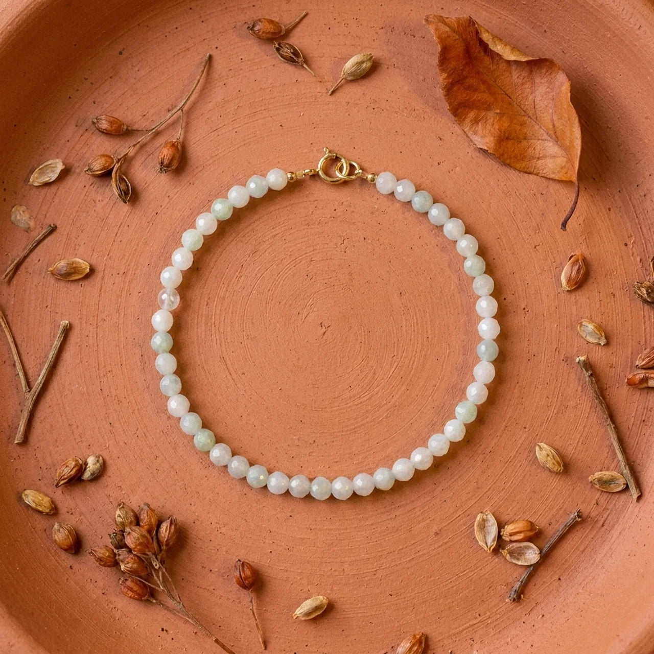 Jade Gold Plated Copper Bracelet