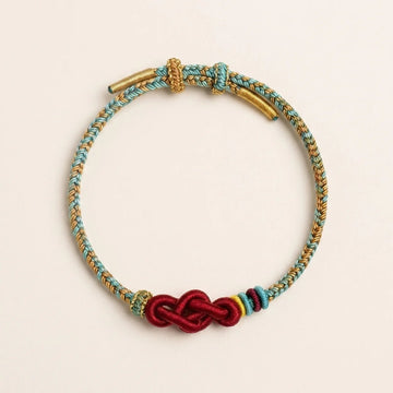 Jade Wenchang Knot Braided Bracelet