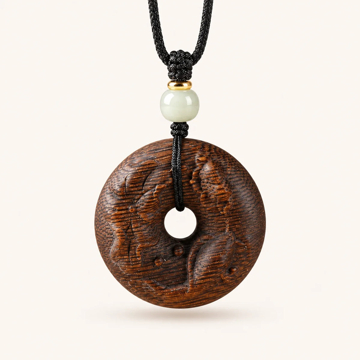 Vietnamese Agarwood Peace Buckle Pendant