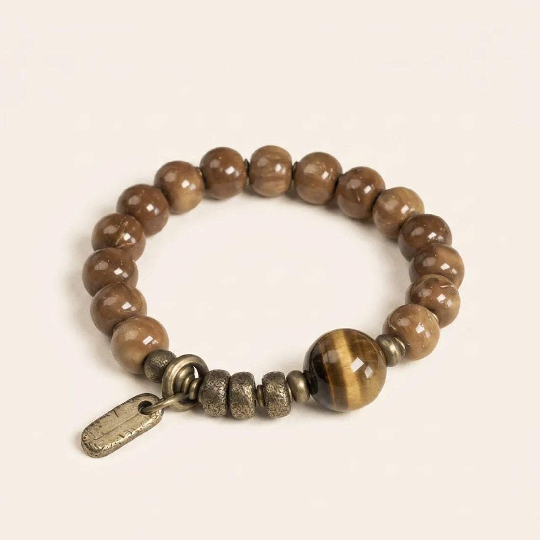 Kuka Seed Tiger Eye Obsidian Bracelet